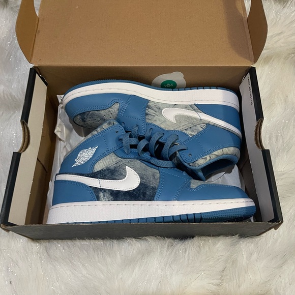 Jordan Air 1 Mid (GS) Dutch Blue/White